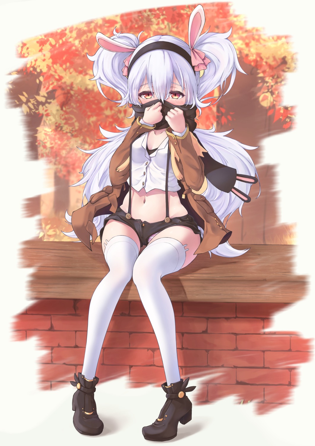 animal_ears, azur_lane, bunny_ears, cleavage, heels, laffey_(azur_lane), miso_(b7669726), pantsu