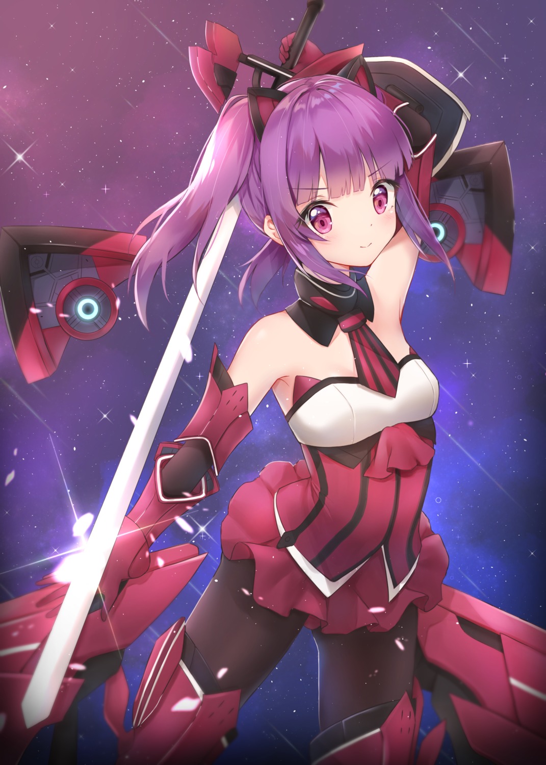 alice_gear_aegis, cuna_(qunya), ichijou_ayaka, pantyhose, sword, thighhighs