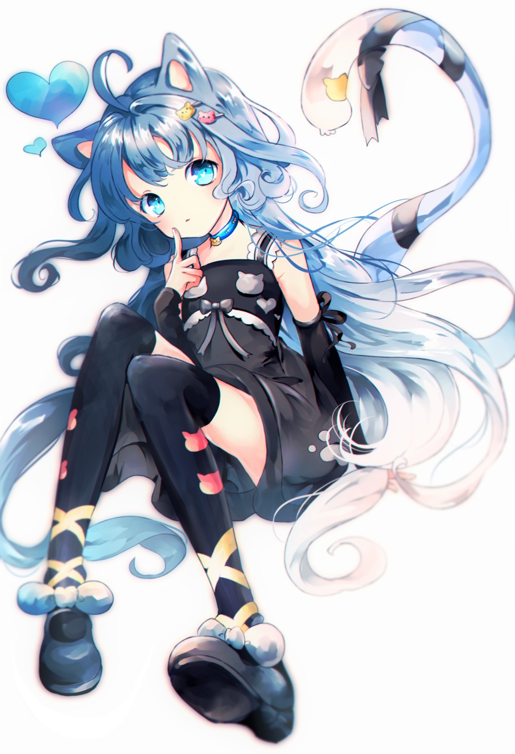 animal_ears, fuyusuke_(hz+), nekomimi, tail, thighhighs