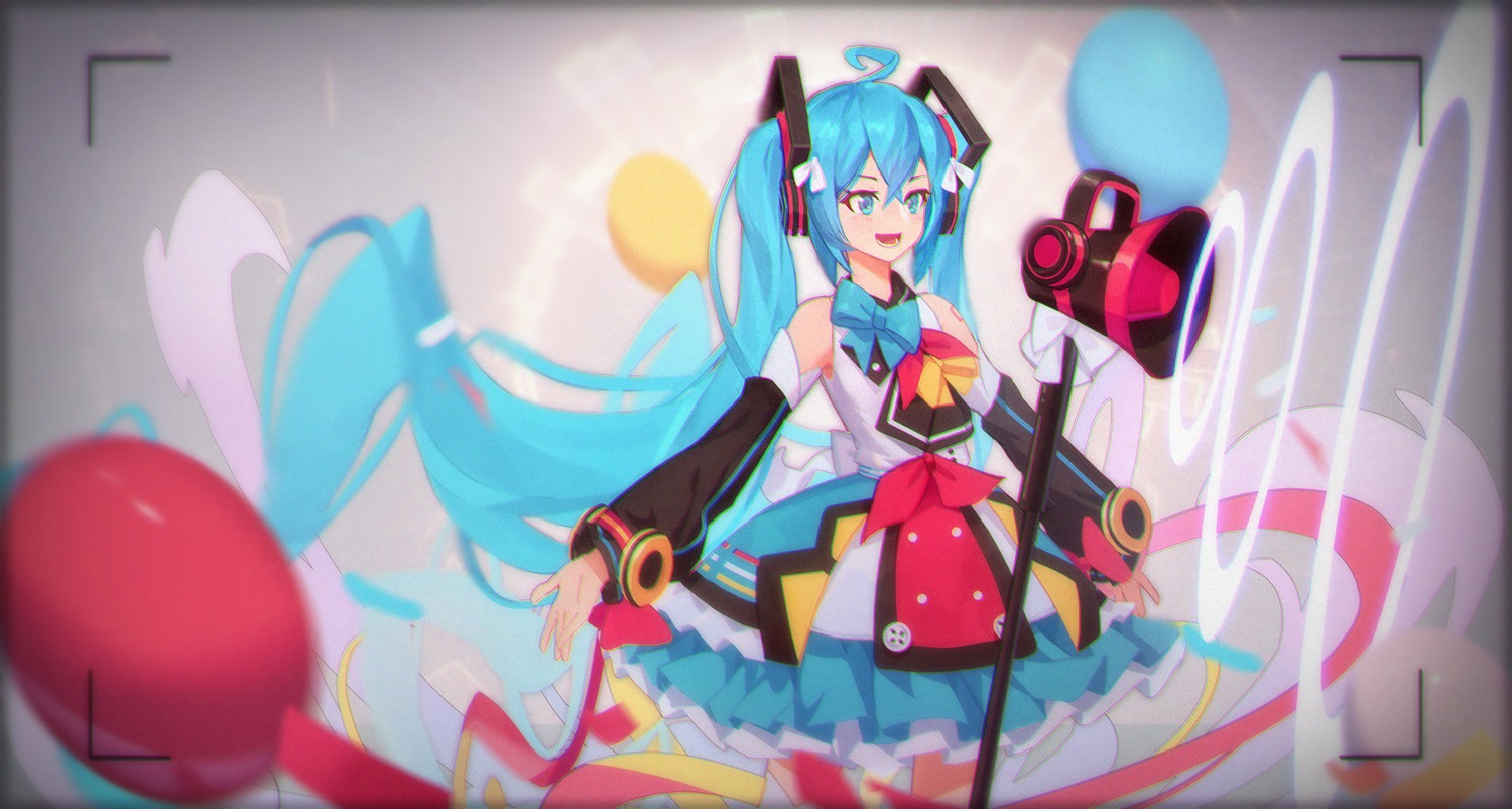 hatsune_miku, headphones, magical_mirai, sunligh_mao, tattoo, vocaloid