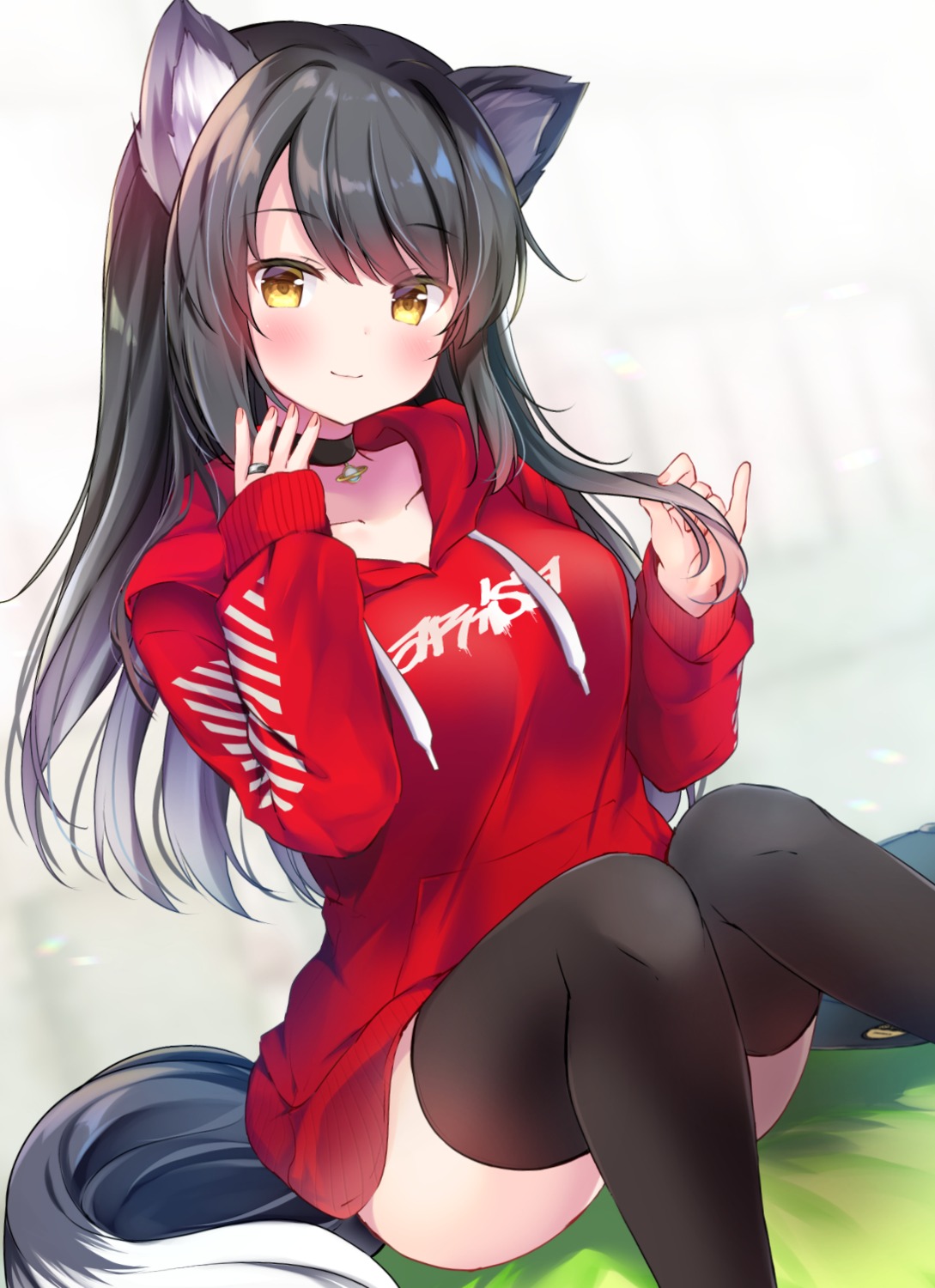 animal_ears, kirakira_monstars, tail, thighhighs, yuimisu