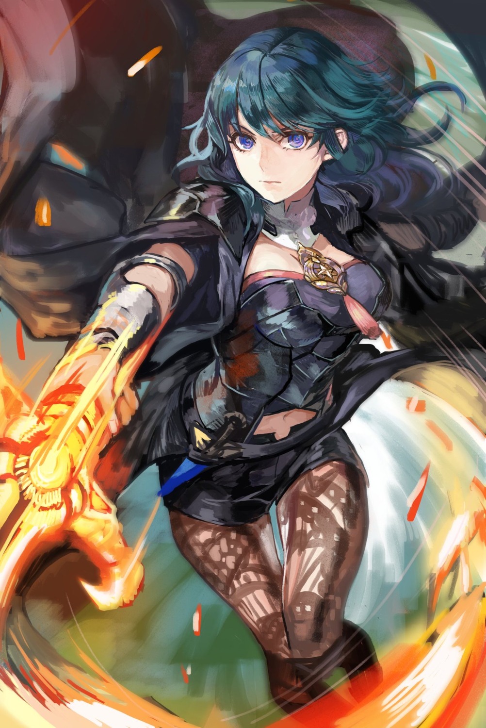 byleth_(fire_emblem), fire_emblem, fire_emblem_three_houses, kokouno_oyazi, pantyhose, sword
