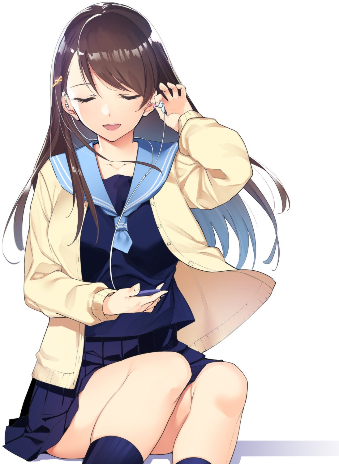 nishikawa_honami, seifuku, skirt_lift, sweater, the_idolm@ster, the_idolm@ster_cinderella_girls, tomohiro_kai