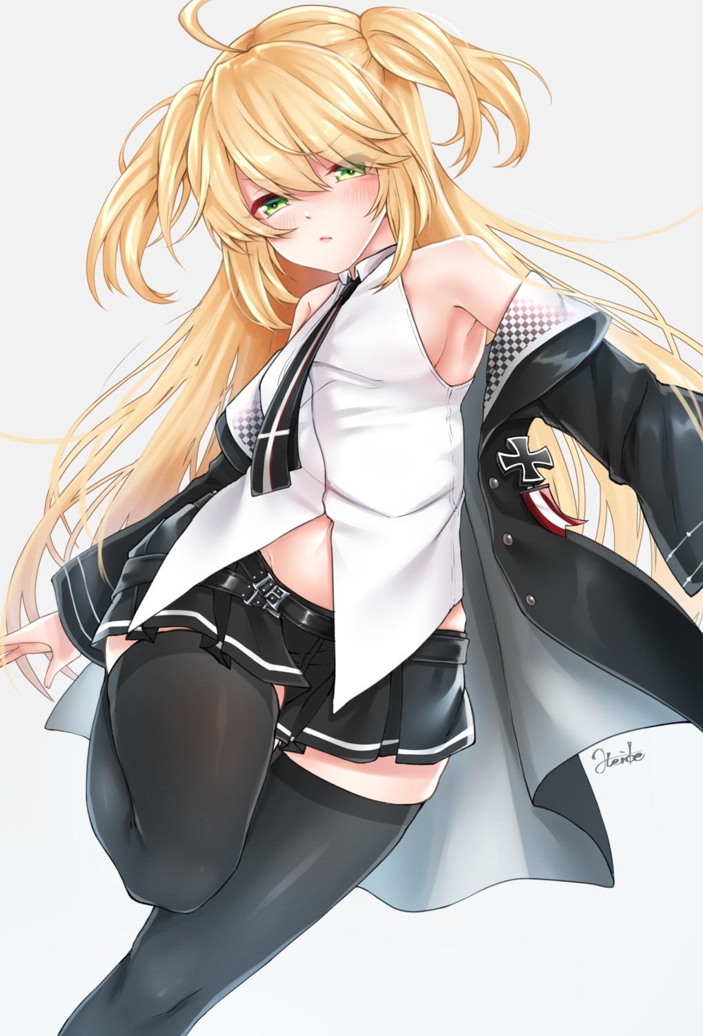 admiral_hipper_(azur_lane), azur_lane, thighhighs, touwa_iyo