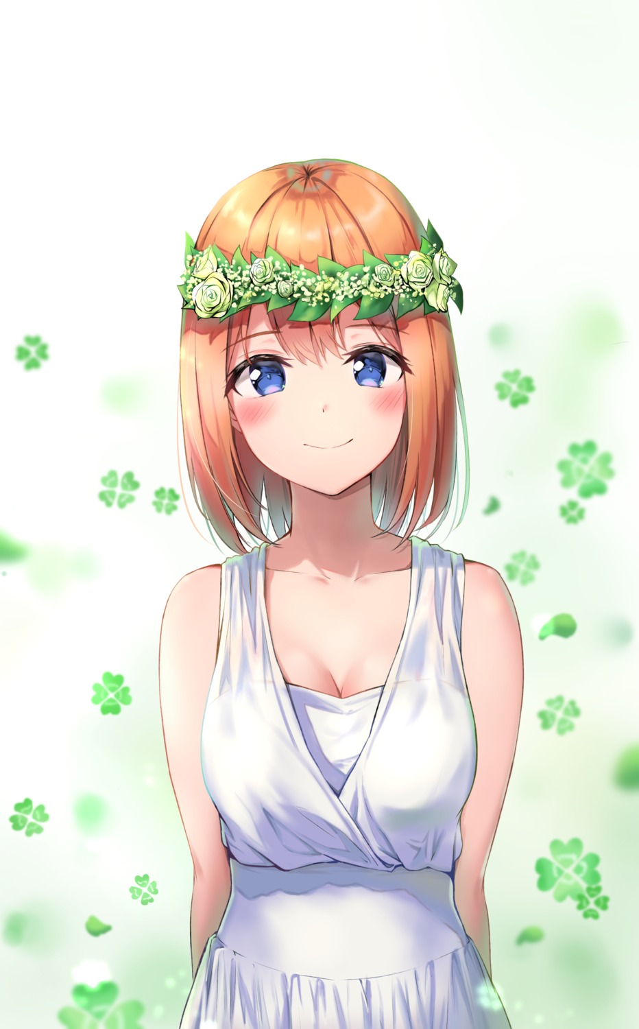 5-toubun_no_hanayome, cleavage, dress, nakano_yotsuba, qoray, summer_dress
