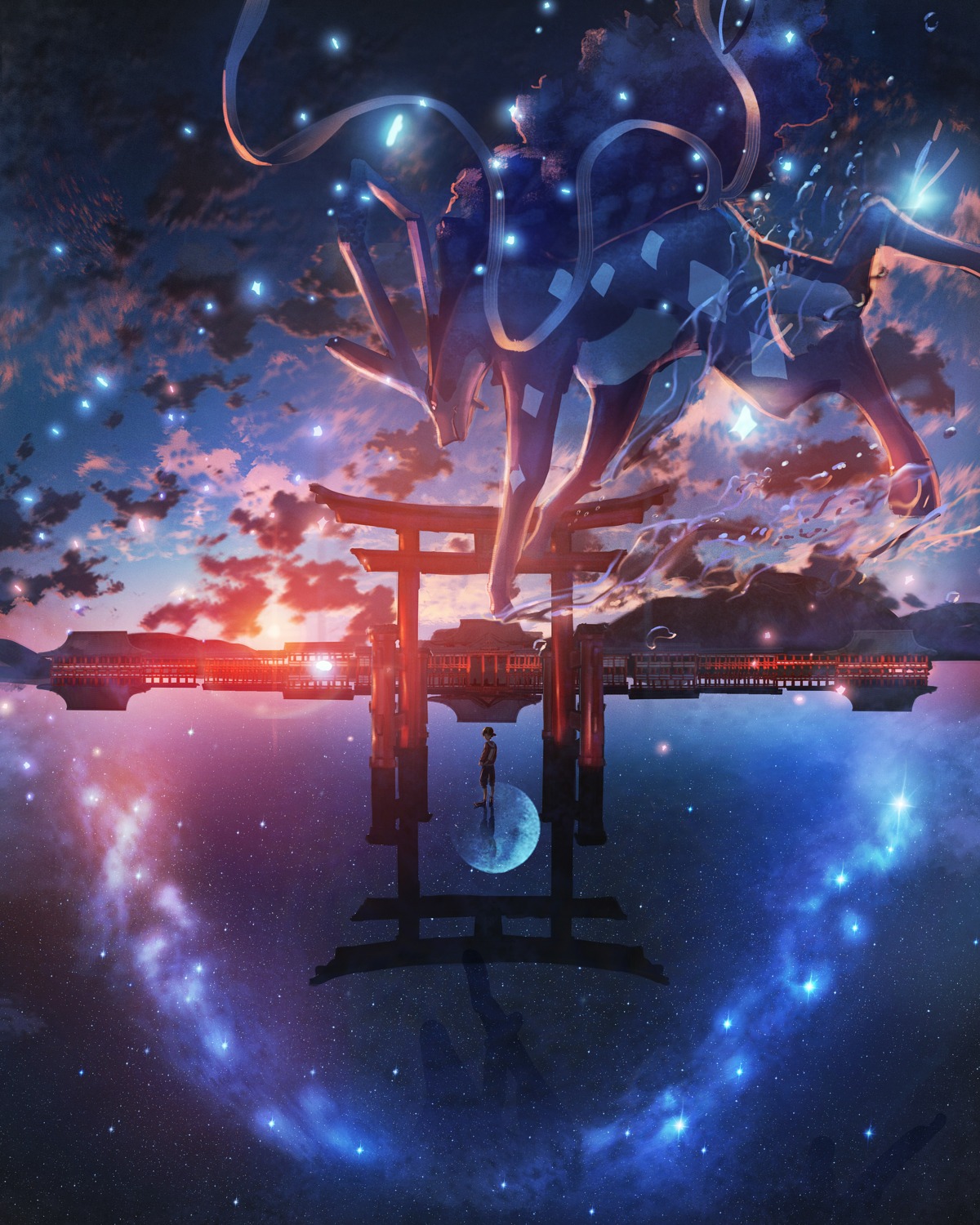 hibiki_(pokemon), kenzo_093, landscape, monster, pokemon, suicune