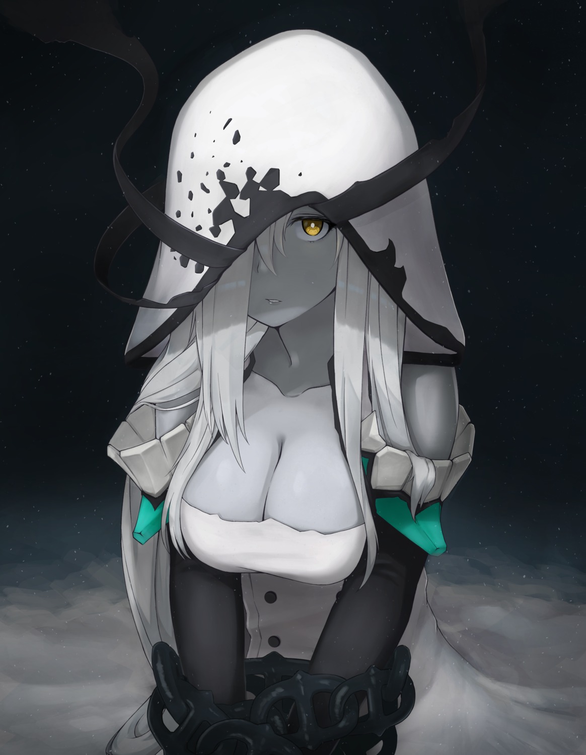 bondage, cleavage, enri, entombed_air_defense_guardian_hime, kantai_collection