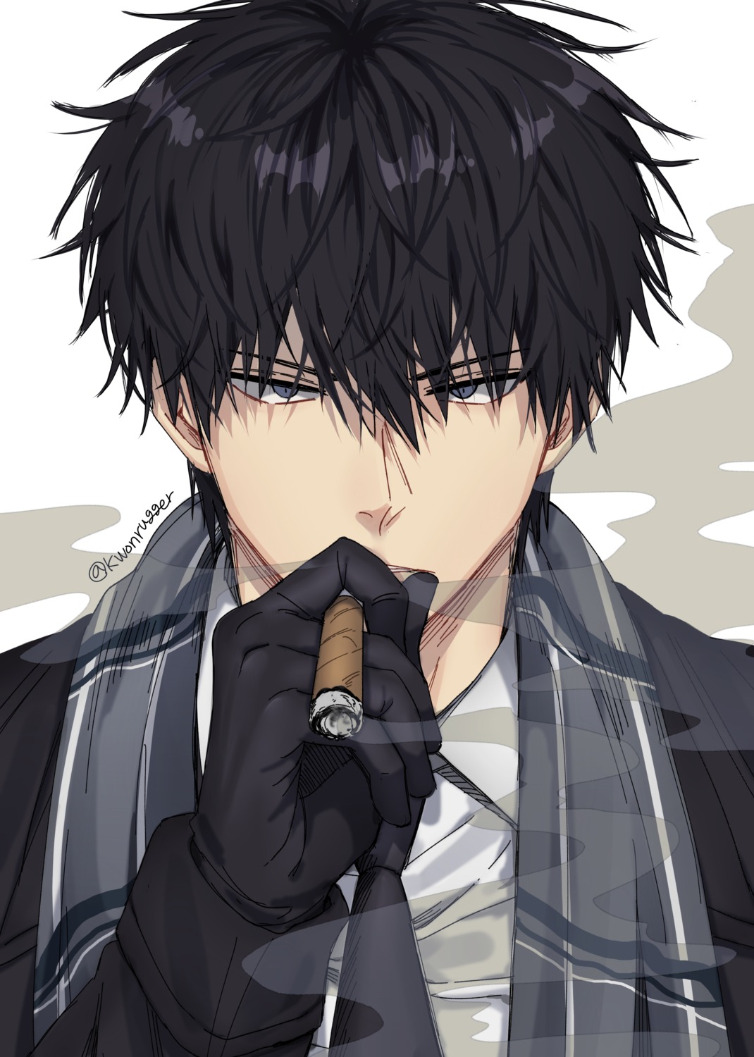 business_suit, gintama, hijikata_toushirou, kwonrugger, male, smoking