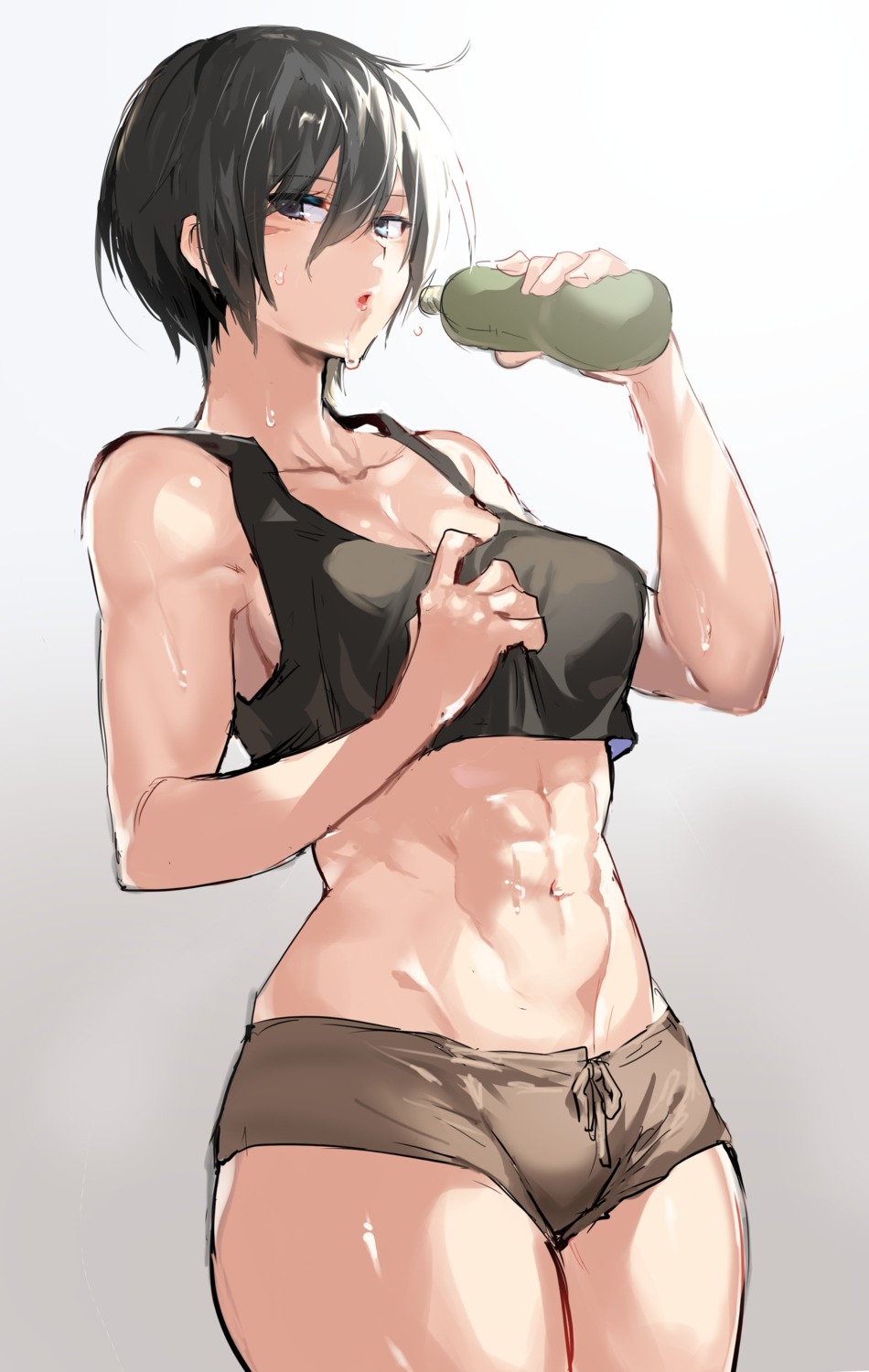bra, cleavage, mikasa_ackerman, pantsu, shingeki_no_kyojin, sun_(pfn), wet