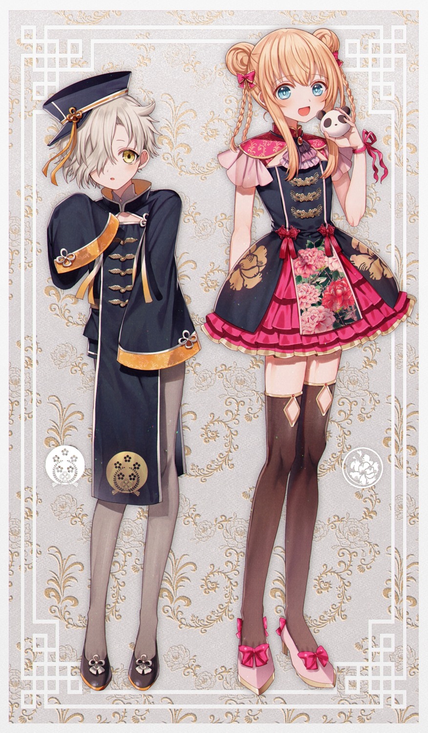 abandon_ranka, asian_clothes, gokotai, heels, lolita_fashion, midare_toushirou, pantyhose, thighhighs