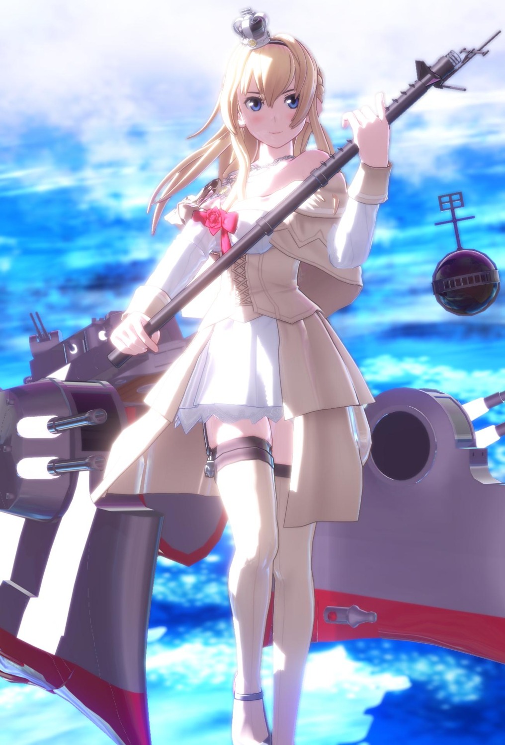 dress, kantai_collection, meihaiwh, stockings, thighhighs, warspite_(kancolle)