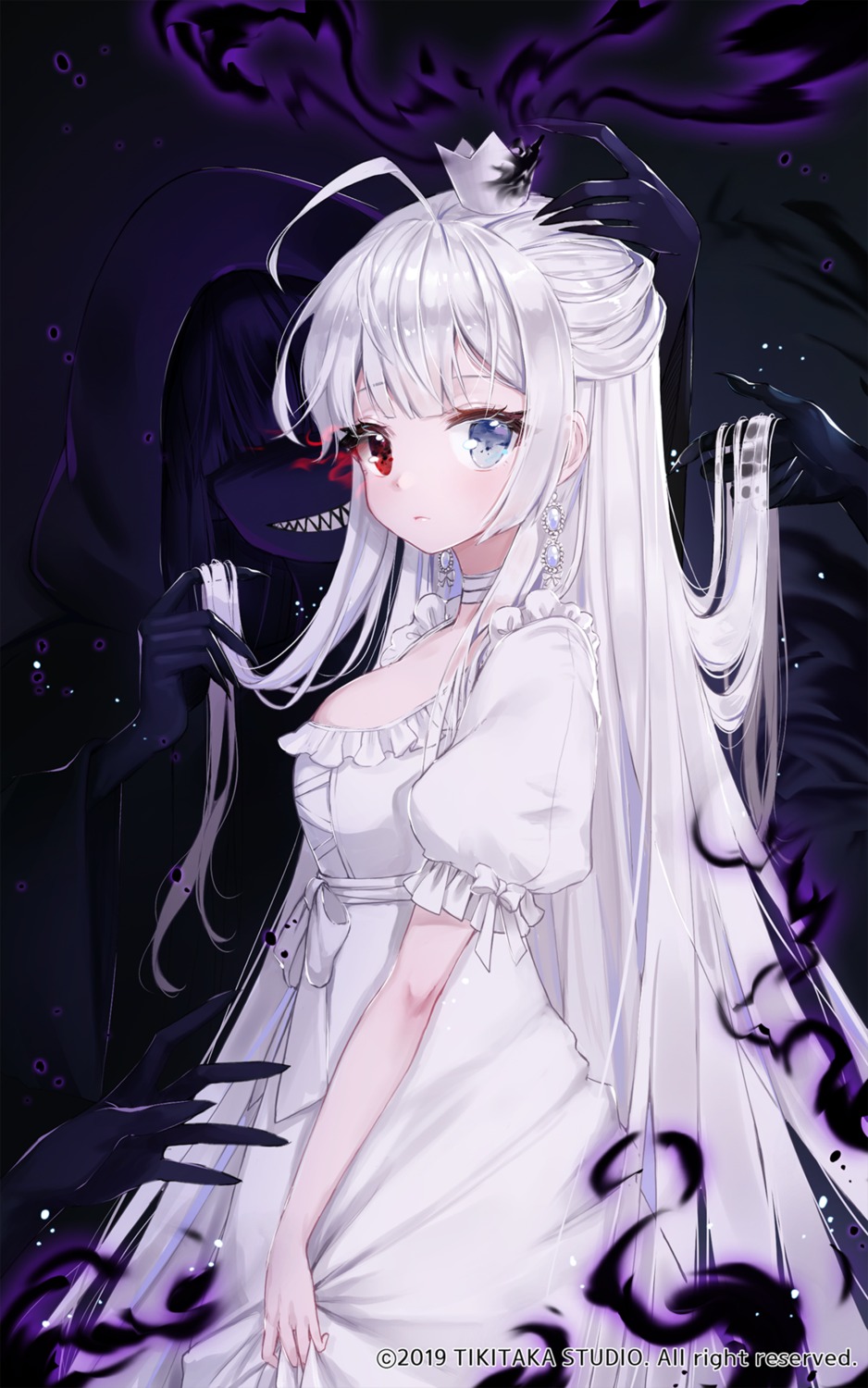 ankkoyom, arcana_tactics, dress, heterochromia