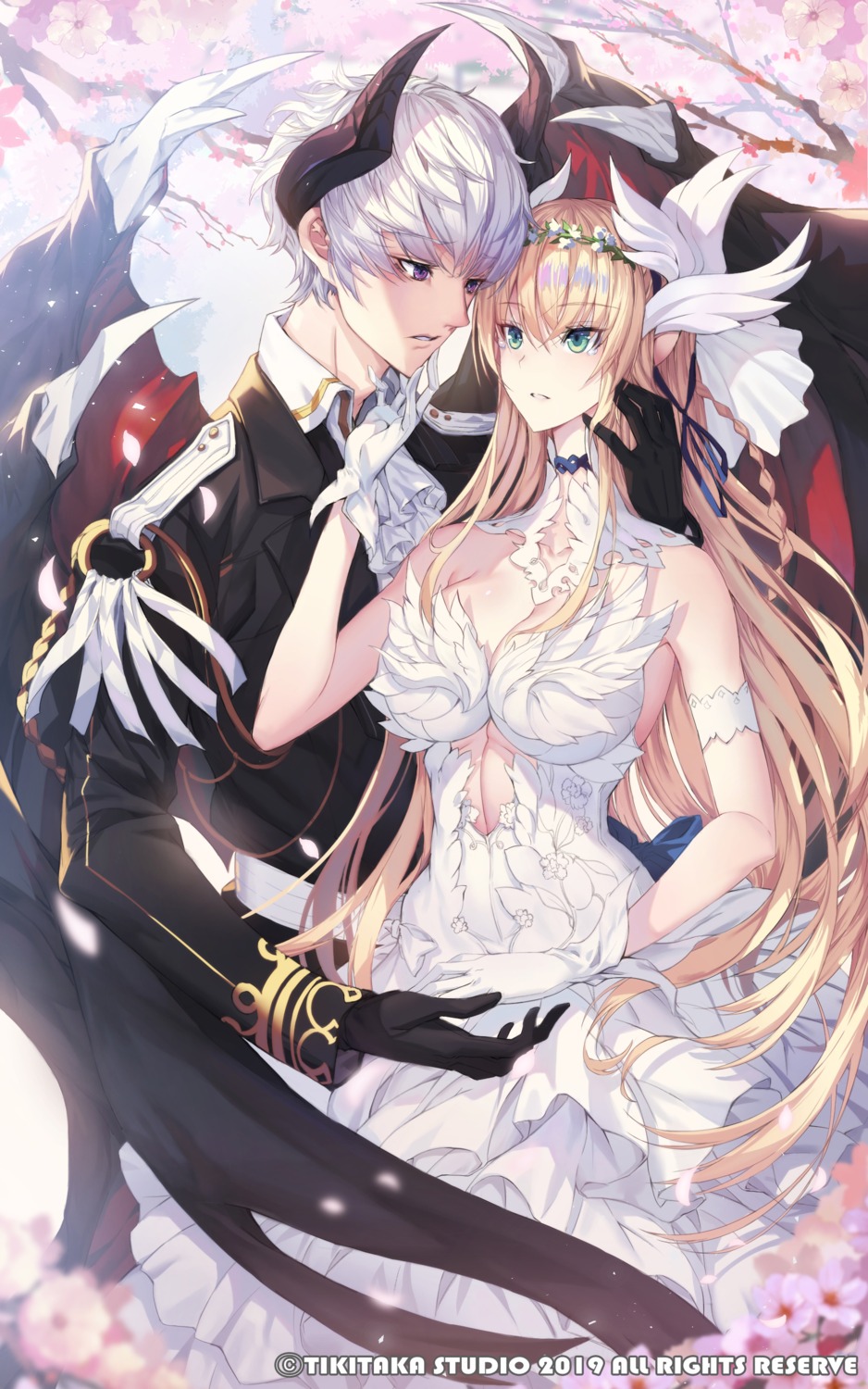arcana_tactics, cleavage, dress, horns, rodway, wings