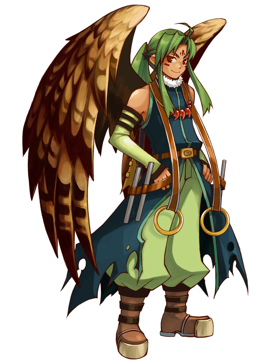 adora_avis, animal_ears, male, spectral_force, spectral_force_radical_elements, tameshige_eiko, wings