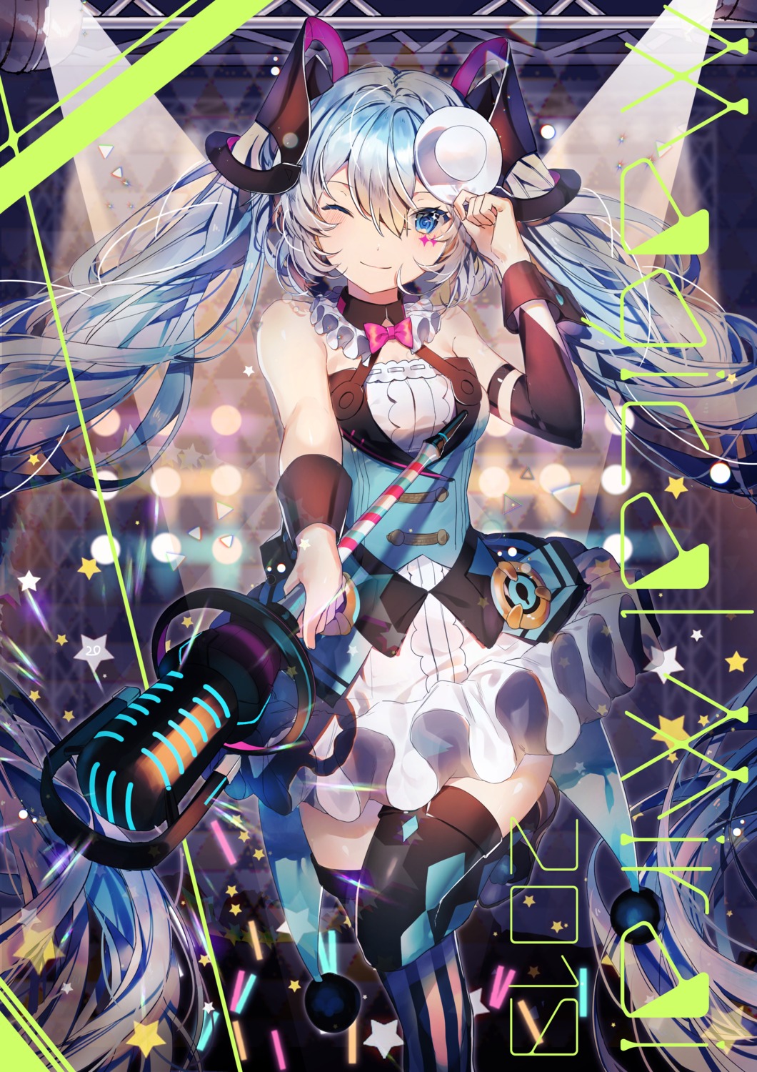 hatachi8p, hatsune_miku, magical_mirai, thighhighs, vocaloid
