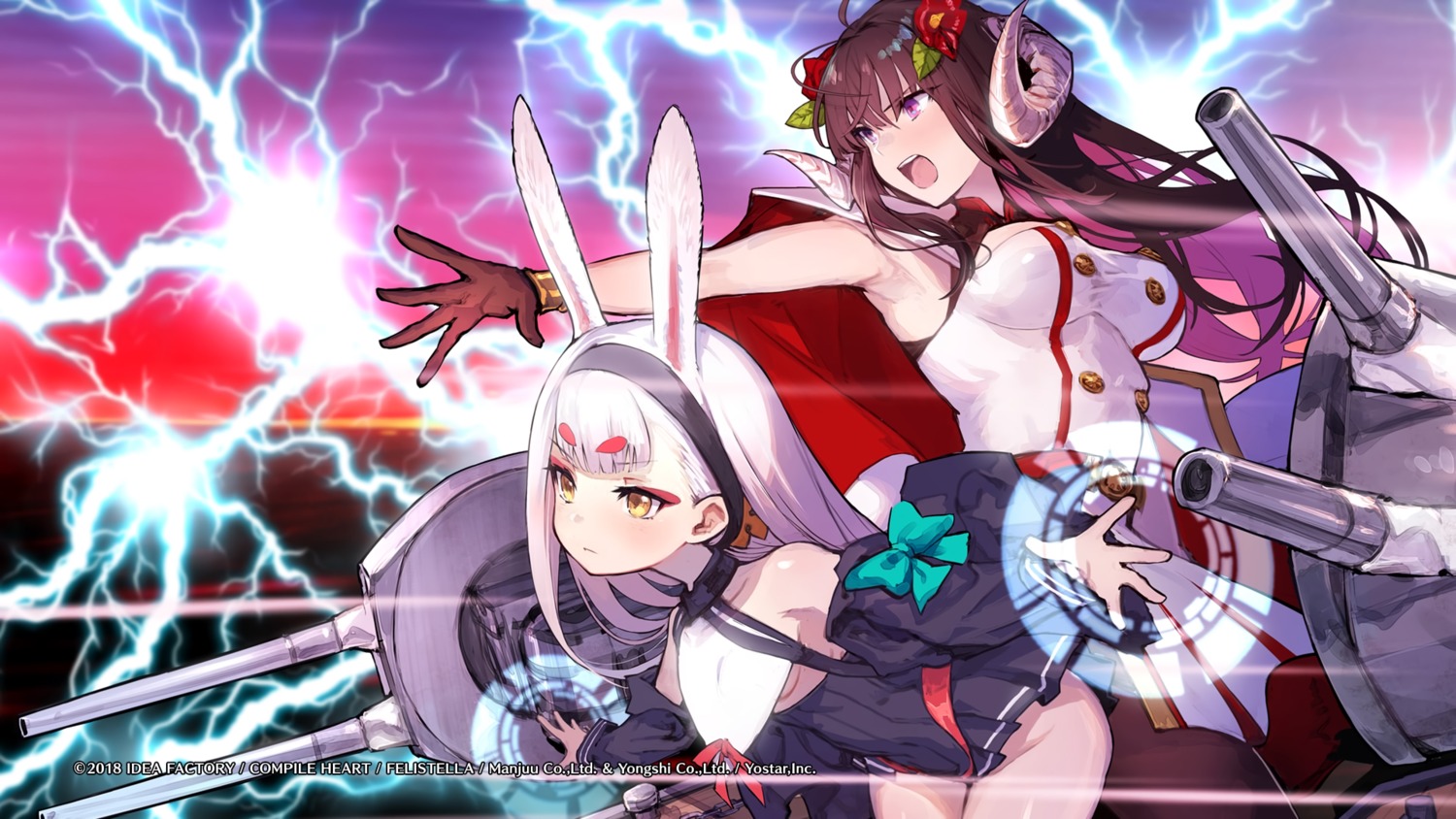 animal_ears, azur_lane, azur_lane_crosswave, bunny_ears, compile_heart, horns, idea_factory, mephist