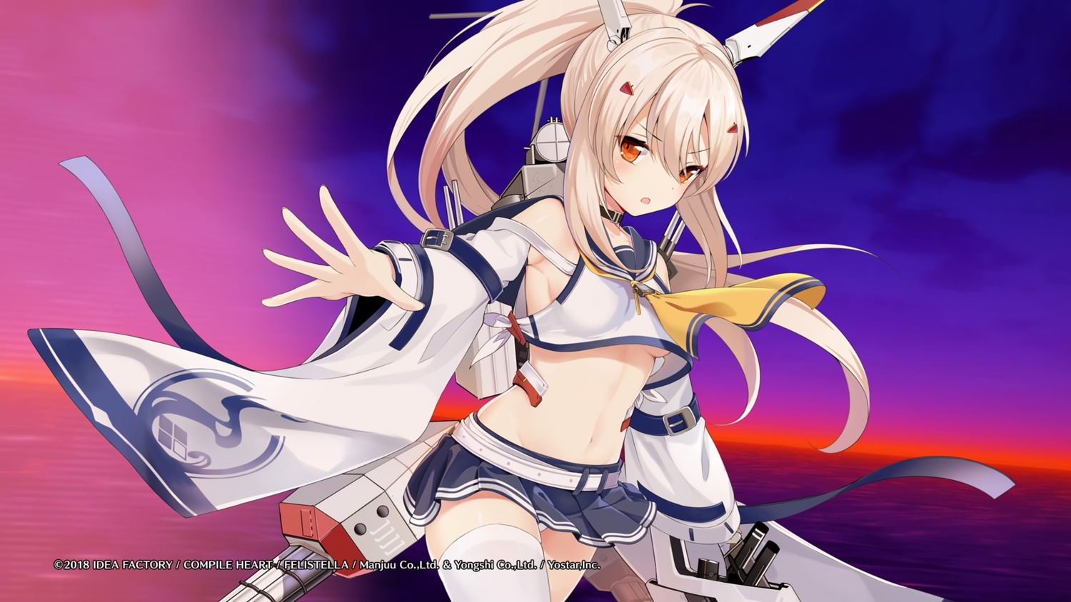 ayanami_(azur_lane), azur_lane, compile_heart, hakaze_nanato, idea_factory, no_bra, pantsu, seifuku