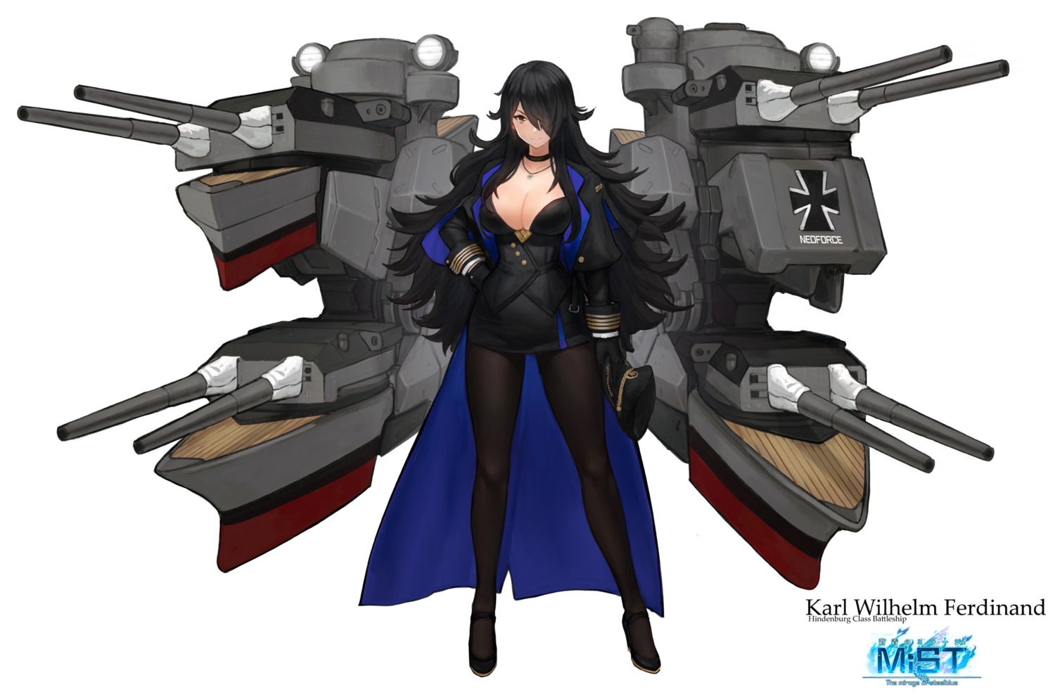 anthropomorphization, cleavage, edward_montenegro, pantyhose, uniform, weapon