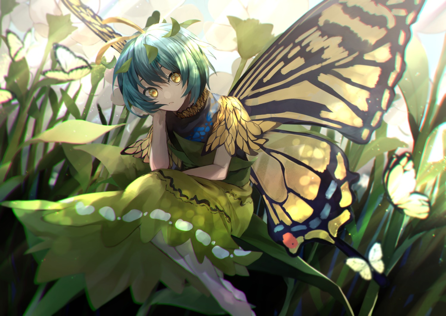 eternity_larva, otoshiro_kosame, touhou, wings
