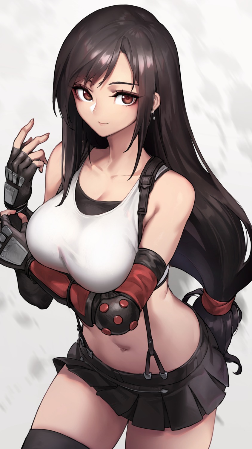 breast_hold, final_fantasy, final_fantasy_vii, oopartz_yang, thighhighs, tifa_lockhart