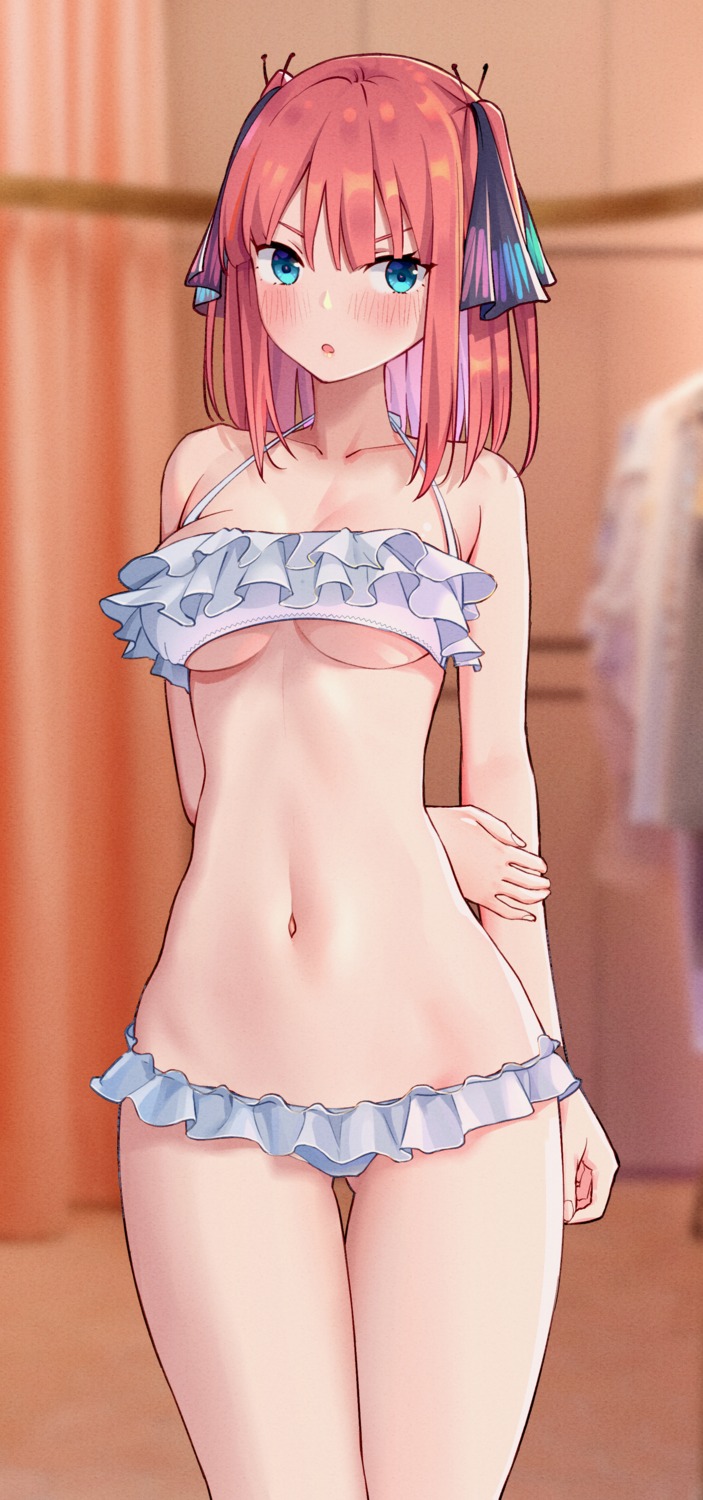 5-toubun_no_hanayome, bikini, kongbai, nakano_nino, swimsuits, underboob