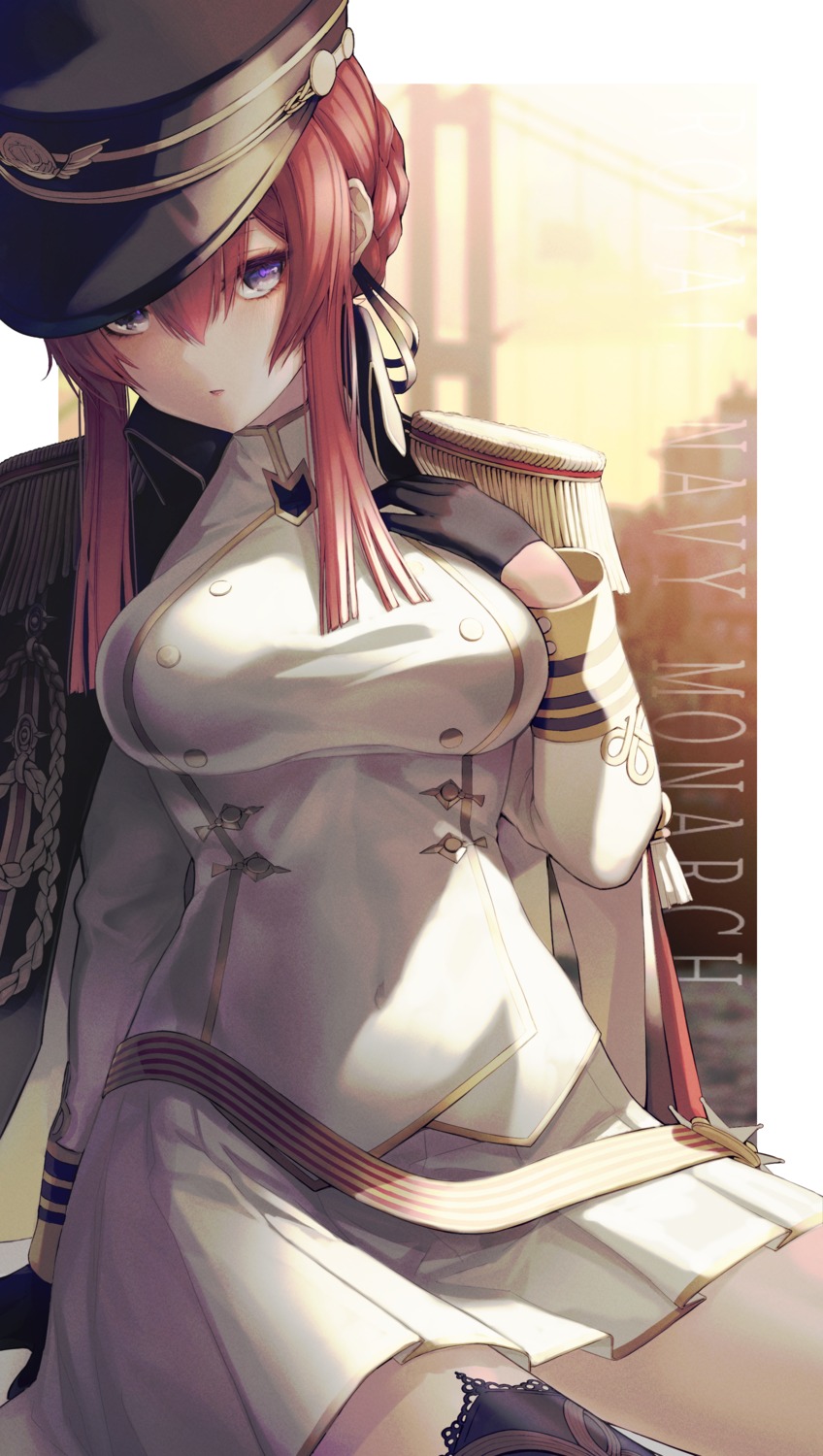azur_lane, kanashi_kumo, monarch_(azur_lane), thighhighs, uniform