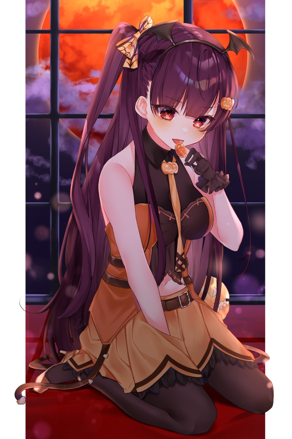etto_eat, girls_frontline, halloween, heels, pantyhose, wa2000_(girls_frontline), wings