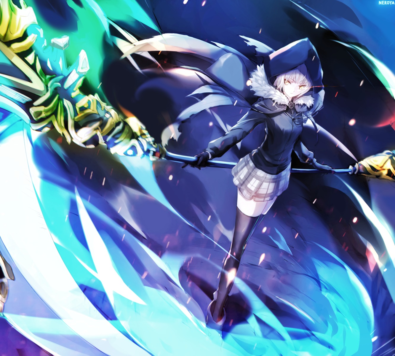 gray_(fate), lord_el-melloi_ii-sei_no_jikenbo, nekoya_(liu), thighhighs, weapon