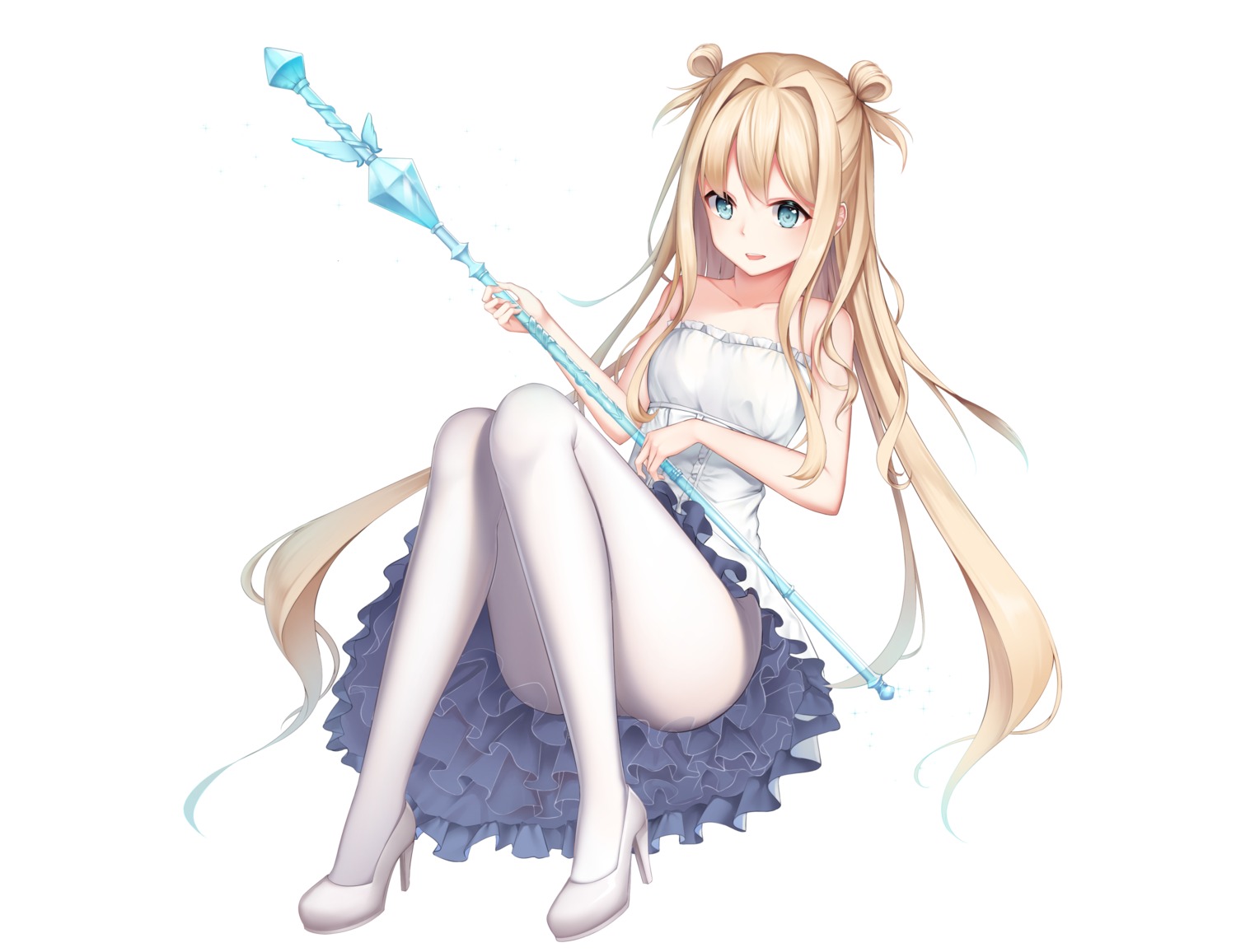 dress, heels, karin_(fineyanny), pantyhose, skirt_lift, weapon