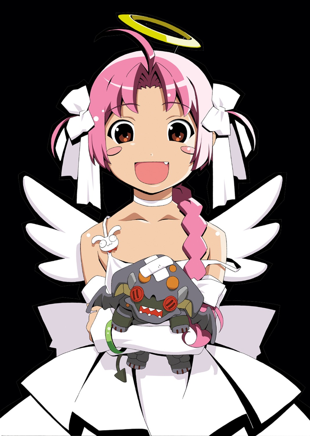 dress, nakahara_komugi, nurse_witch_komugi, soul_taker, watanabe_akio, wedding_dress, wings