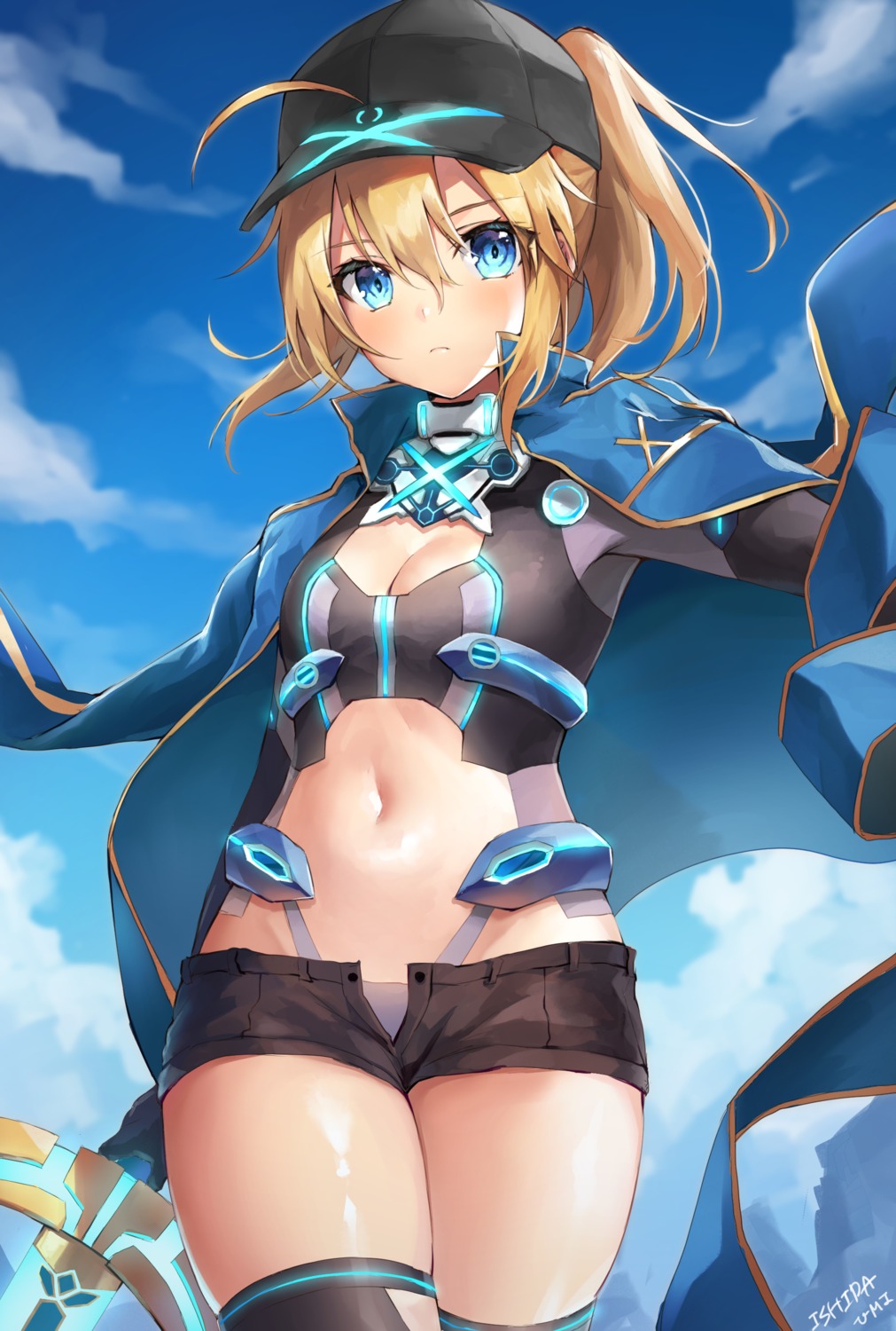 cleavage, fate/grand_order, heroine_x, ishita_umi, thighhighs