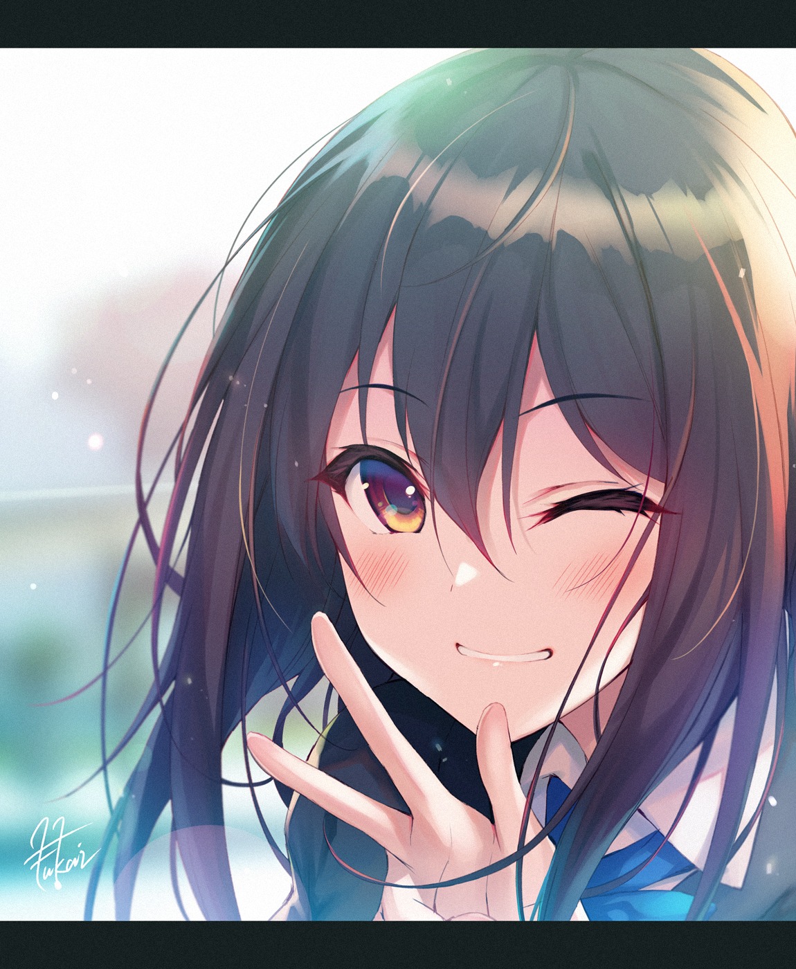 arms_note, fukai_ryosuke, seifuku, sweater