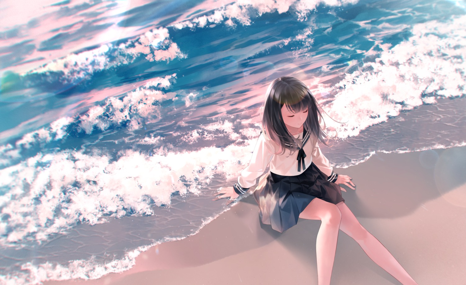 seifuku, sousou_(sousouworks), wet