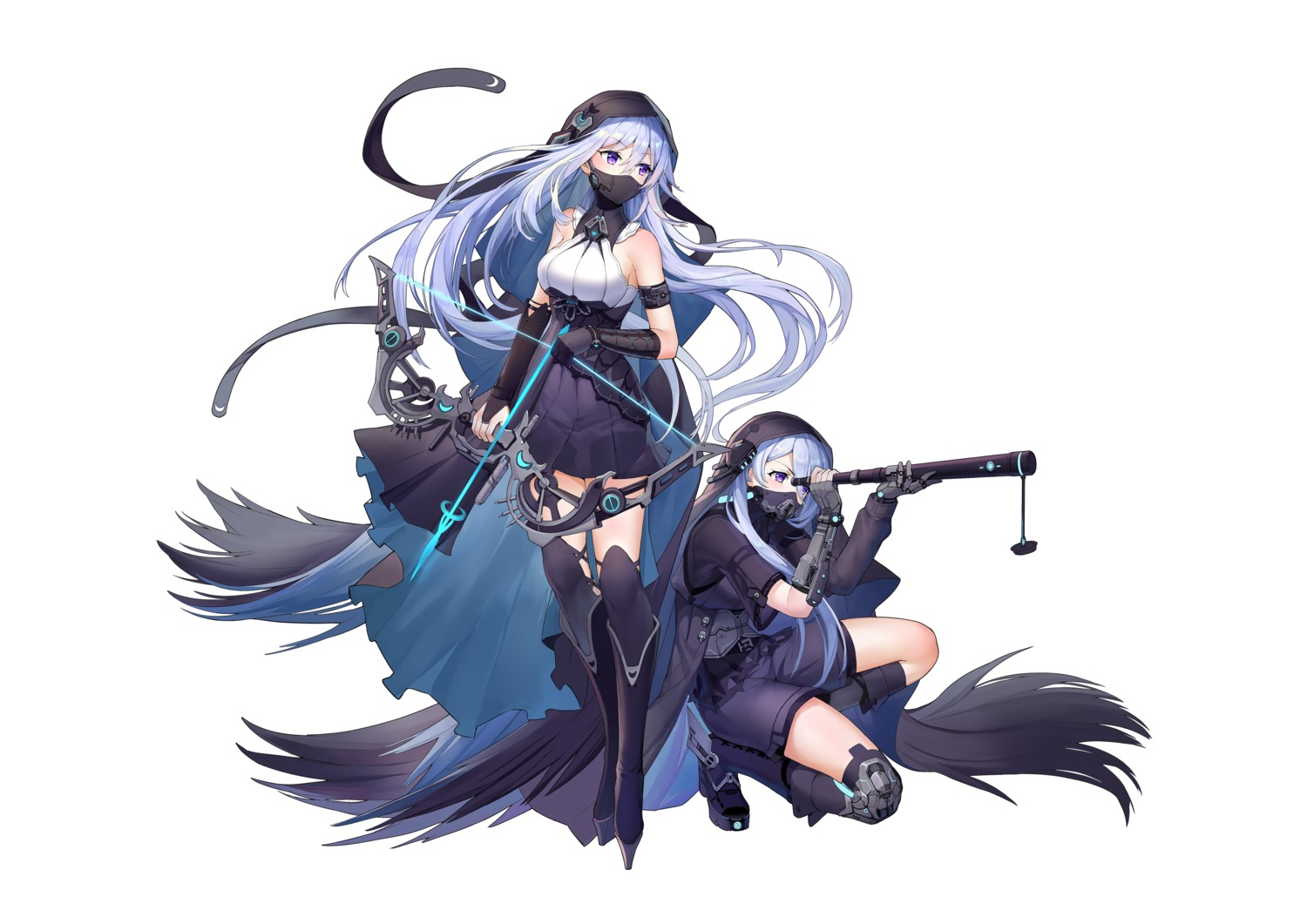 armor, boku_koyuki_mx, heels, thighhighs, weapon