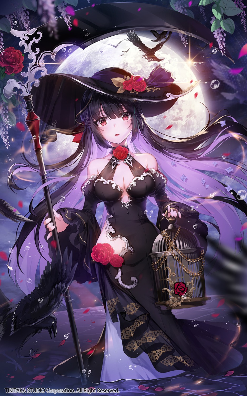 apple_caramel, arcana_tactics, cleavage, dress, weapon
