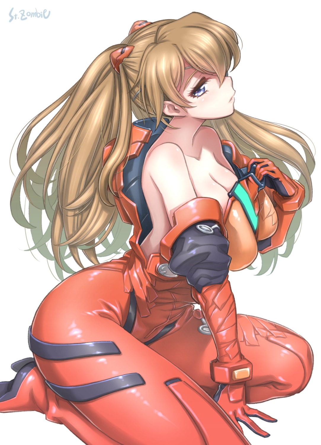 bodysuit, eyepatch, neon_genesis_evangelion, no_bra, open_shirt, souryuu_asuka_langley, studiozombie