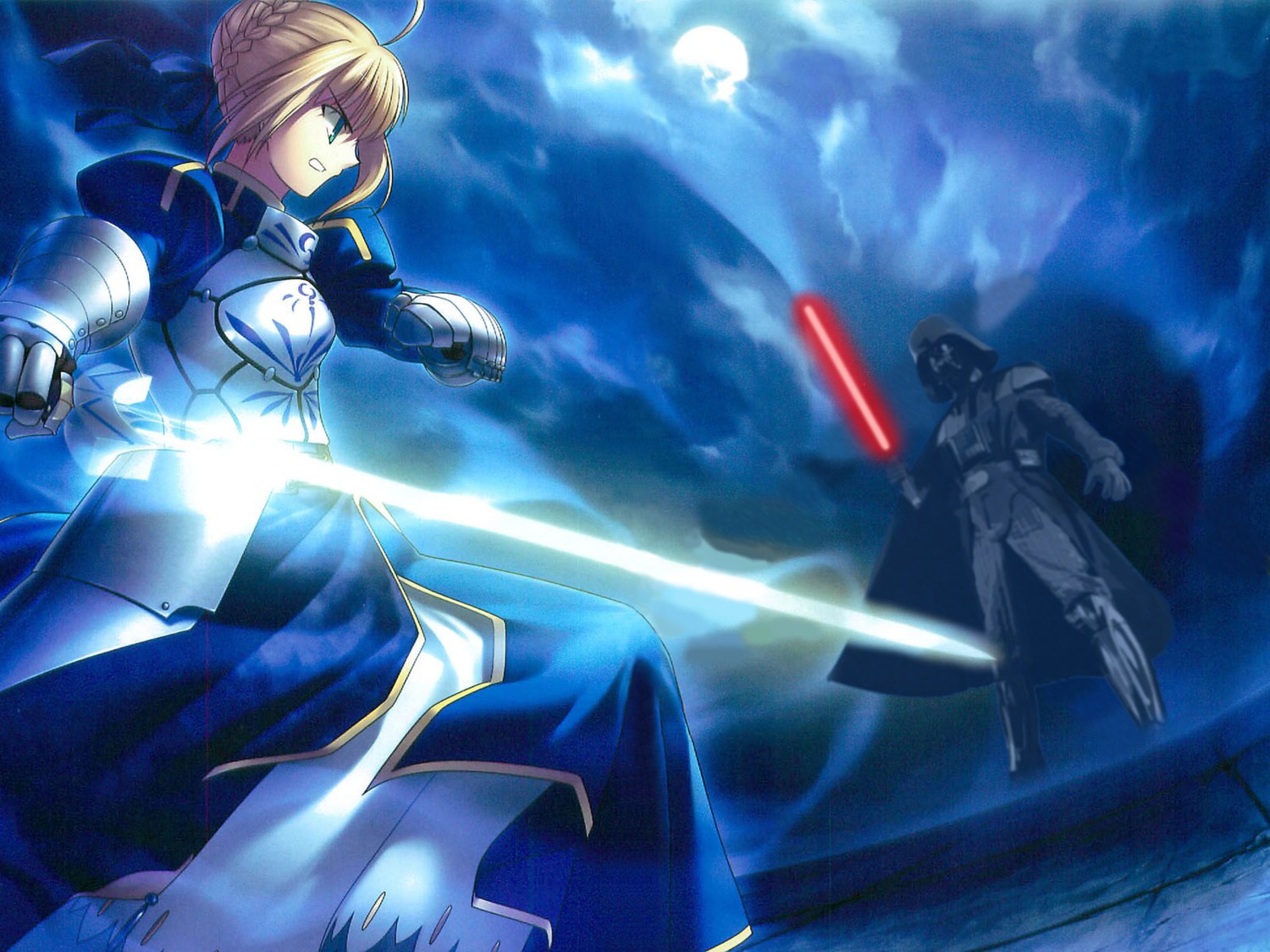 armor, artoria_pendragon_(fate), crossover, darth_vader, dress, fate/stay_night, photoshop, star_wars