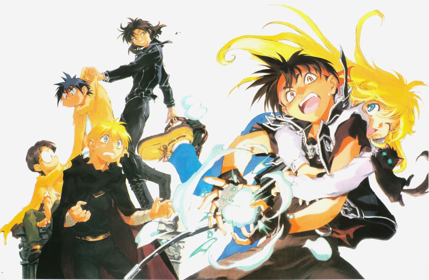 azalea, cleao_everlasting, cropme, dortin, kusaka_yuuya, majic_lin, majutsushi_orphen, megane