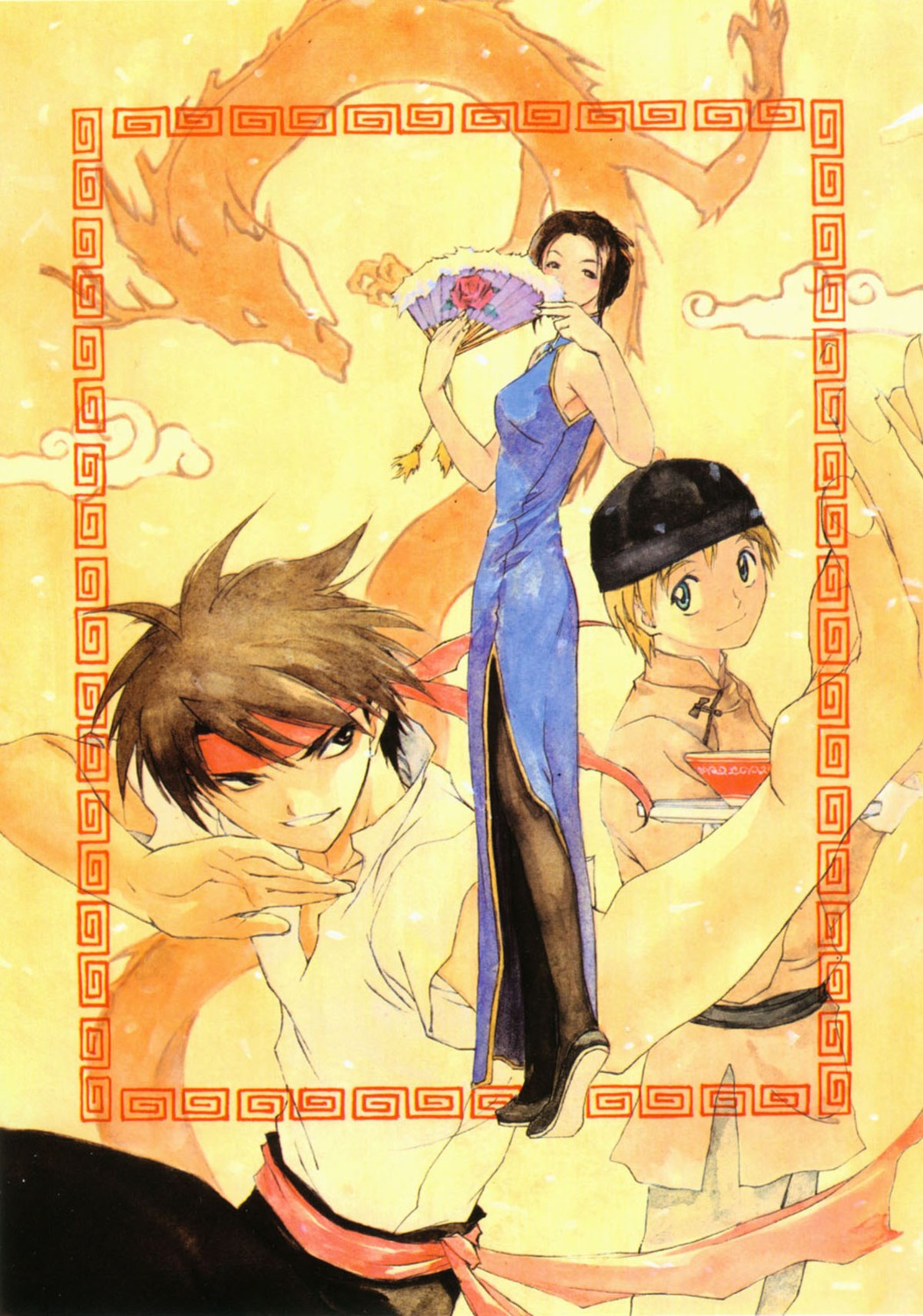 chinadress, constance_maggie, kusaka_yuuya, majic_lin, majutsushi_orphen, orphen, pantyhose