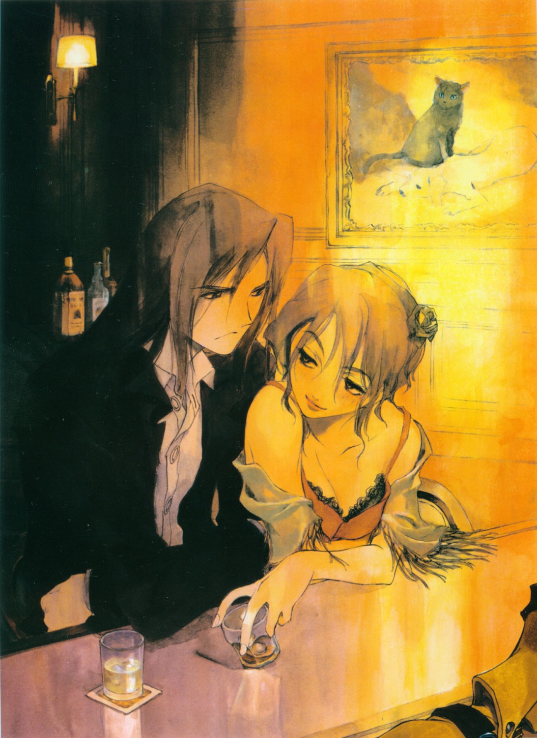 business_suit, cleavage, constance_maggie, cropme, kusaka_yuuya, majutsushi_orphen, neko