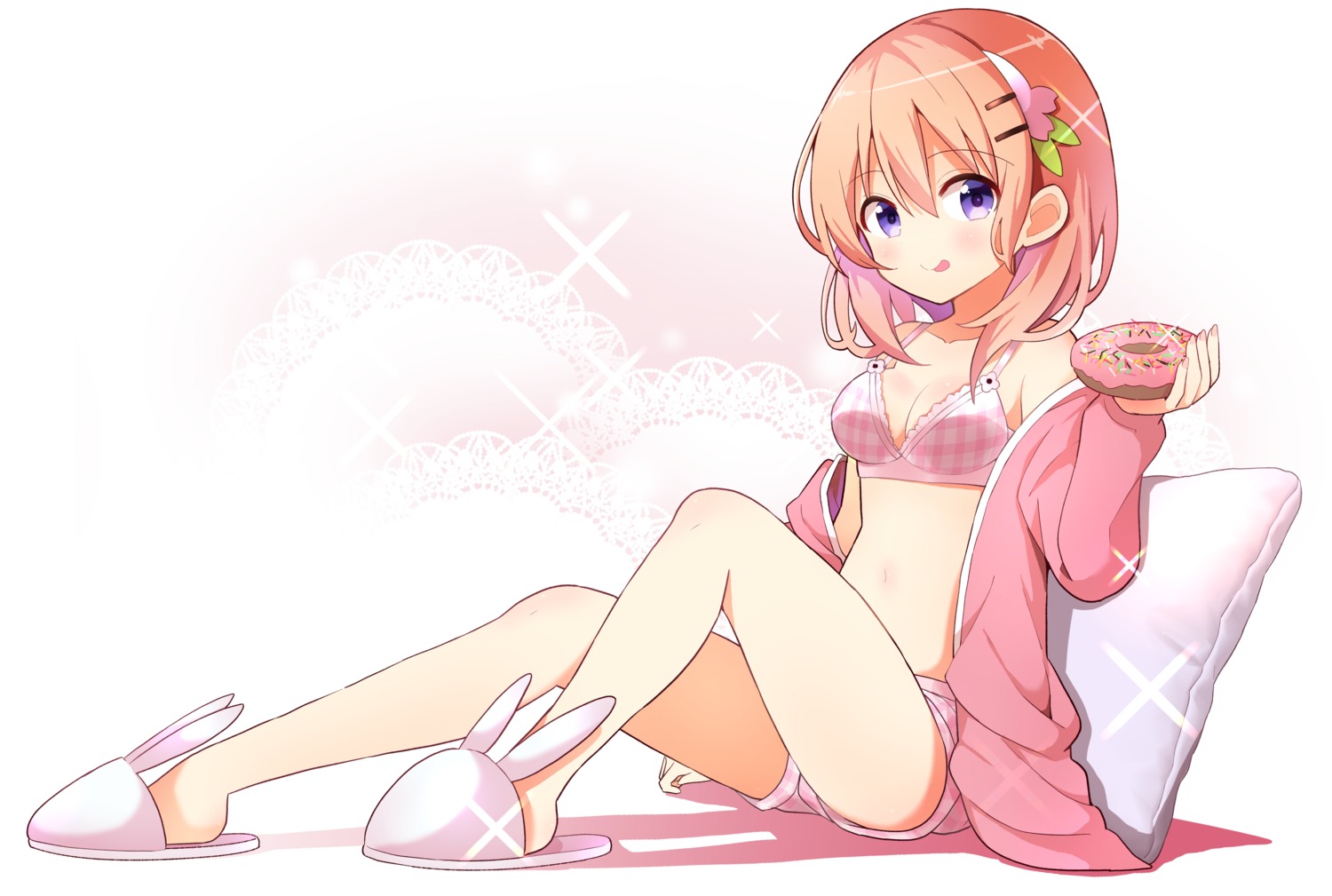bra, cleavage, gochuumon_wa_usagi_desu_ka?, hoto_cocoa, nanakusa_amane, open_shirt