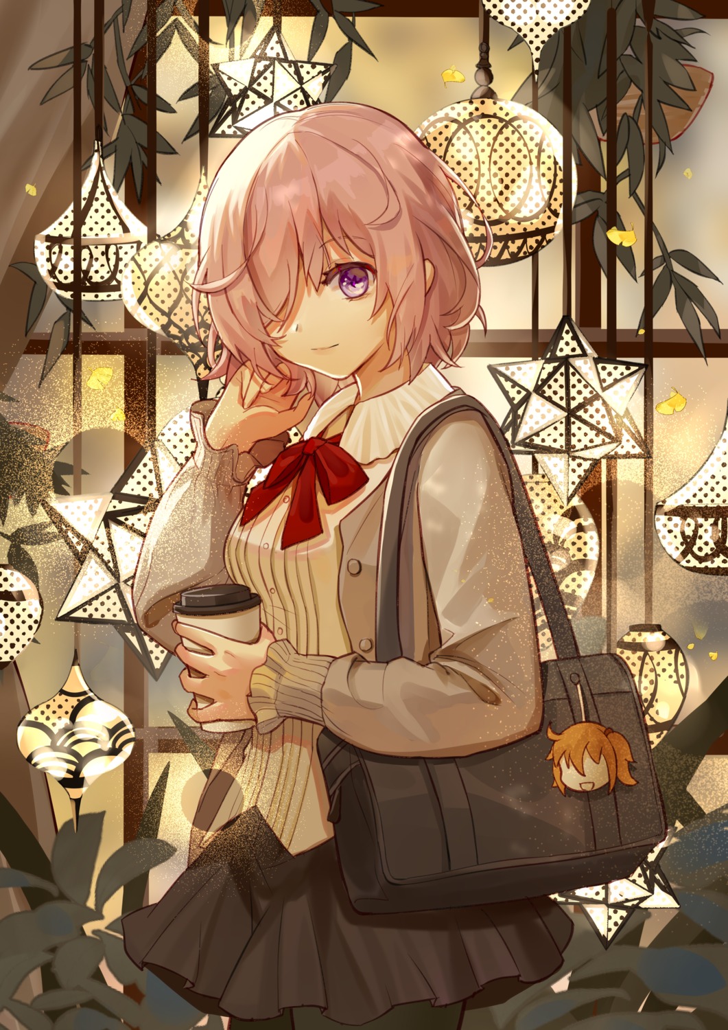fate/grand_order, mash_kyrielight, pantyhose, sweater, teatix