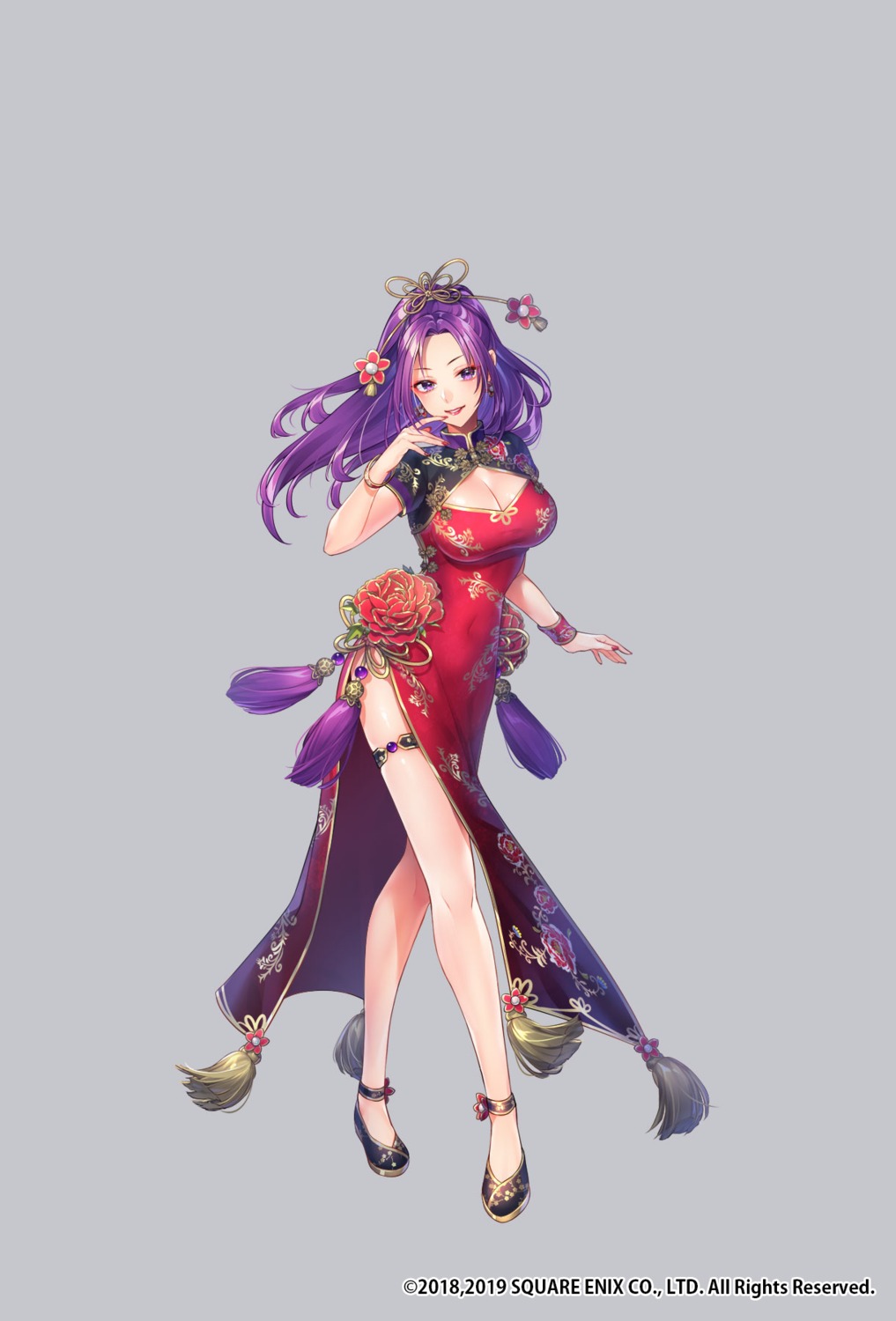 chinadress, cleavage, garter, kitazume_kumie, romancing_saga_re;universe