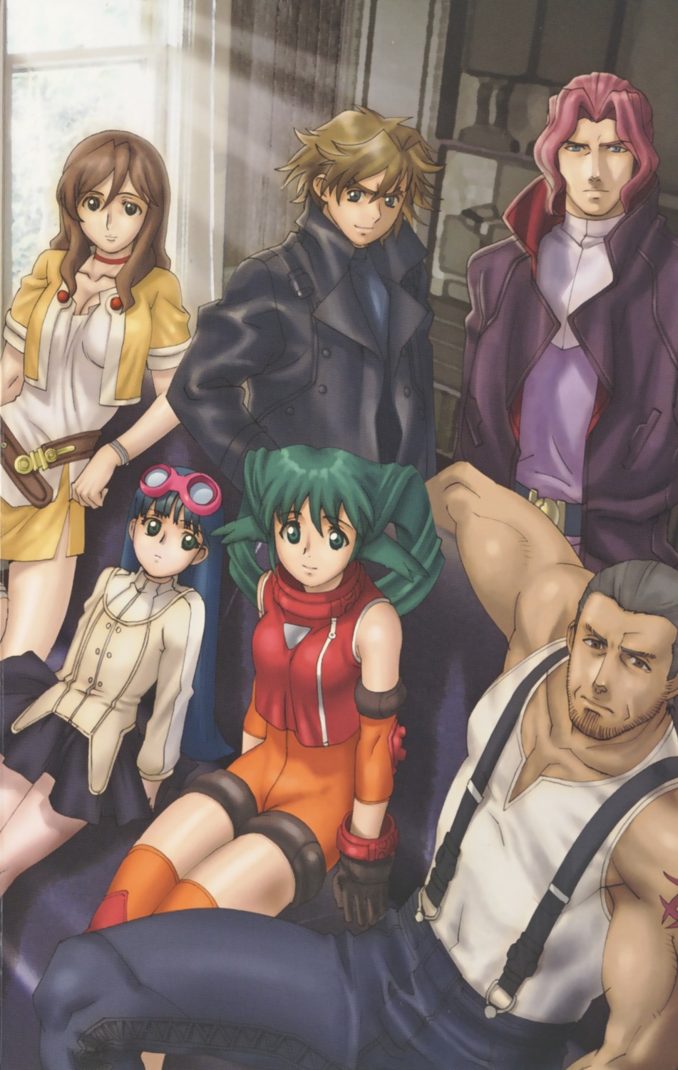 andy_anderson, cleavage, hamakawa_shuujirou, kasha_maverick, larry_anderson, leotard, megane, miranda_maverick