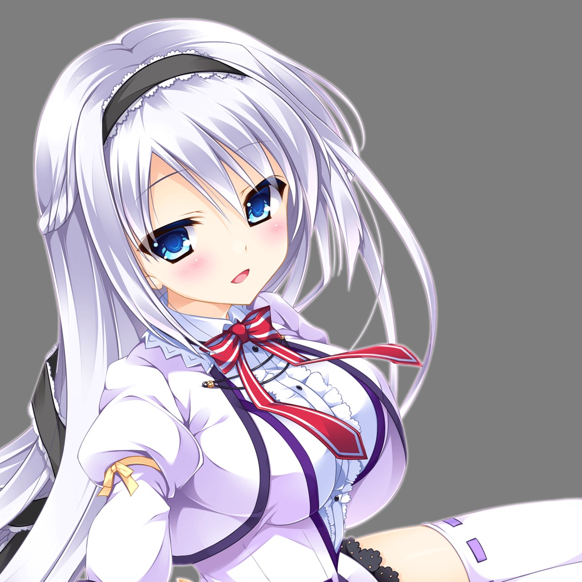 amagi_sakuya, ensemble_(company), otome_ga_irodoru_koi_no_essence, otome_ga_irodoru_koi_no_essence_~egao_de_orinasu_mirai~, seifuku, shouna_mitsuishi, thighhighs