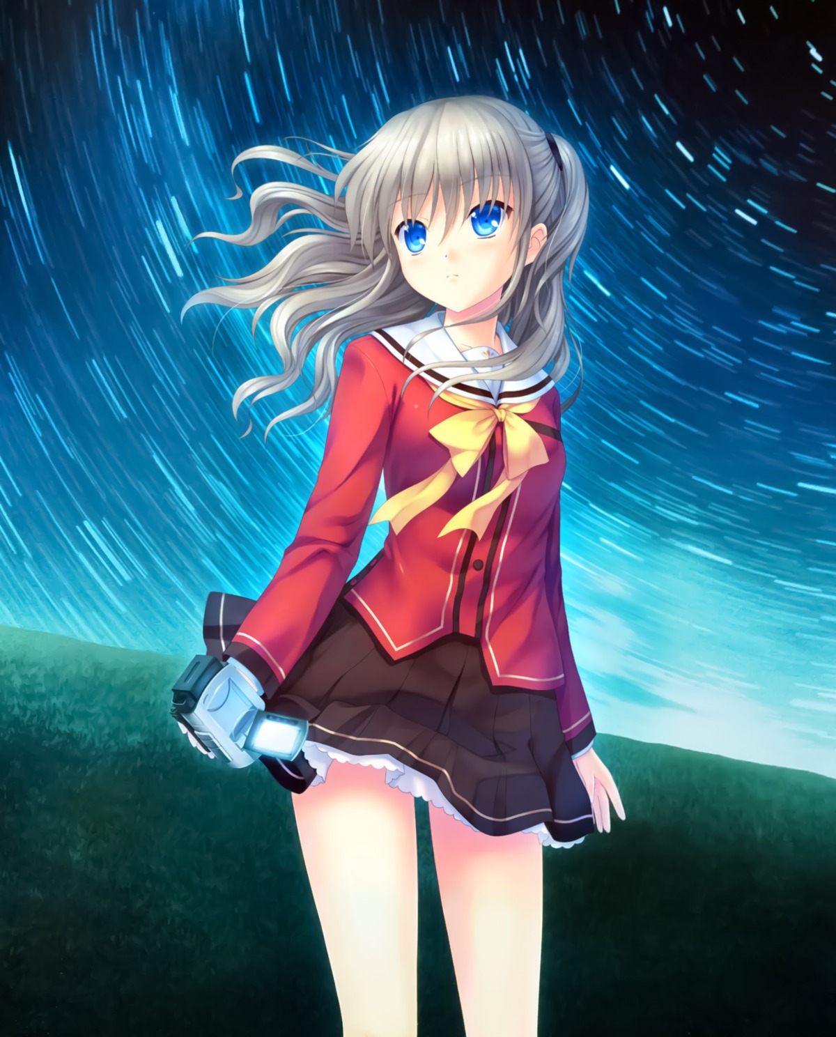 charlotte, duplicate, key, na-ga, seifuku, skirt_lift, tomori_nao