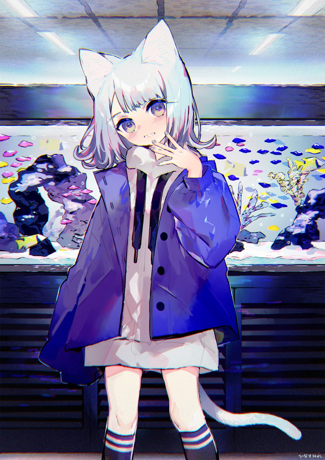 animal_ears, hinasumire, nekomimi, tail
