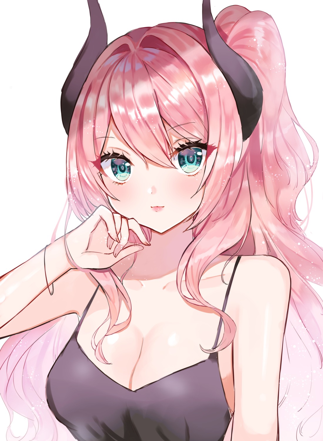 cleavage, horns, minami_suzuna, princess_connect!, princess_connect!_re:dive, yupi_(yuyupiko01)