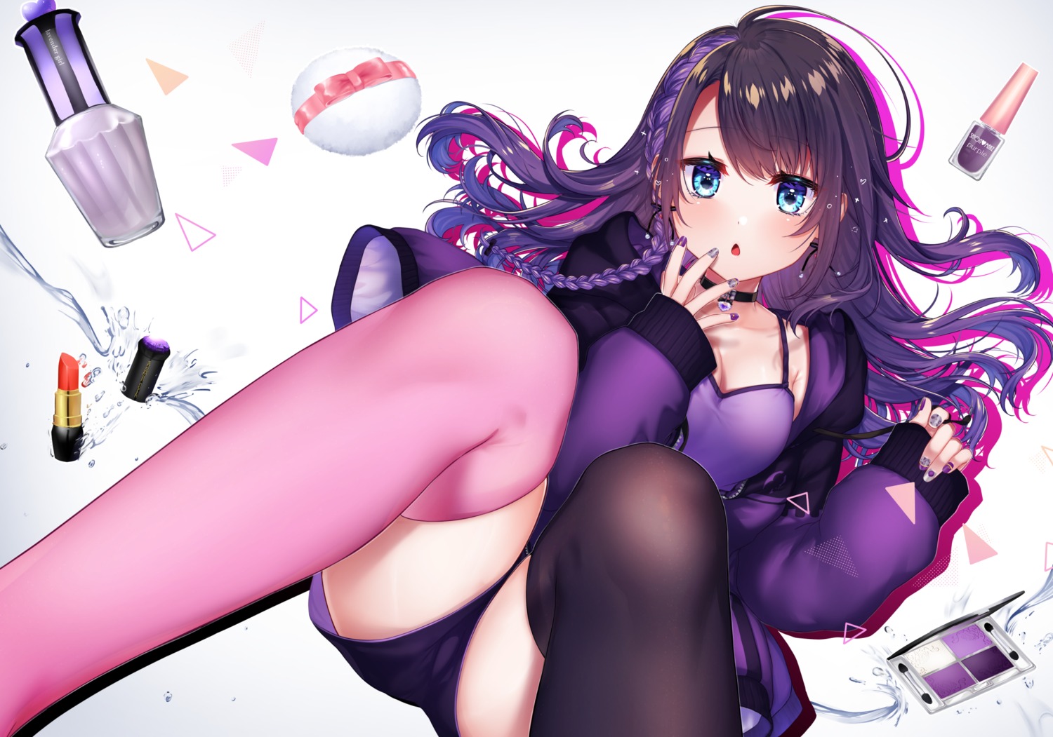 cleavage, kitasaya_ai, thighhighs