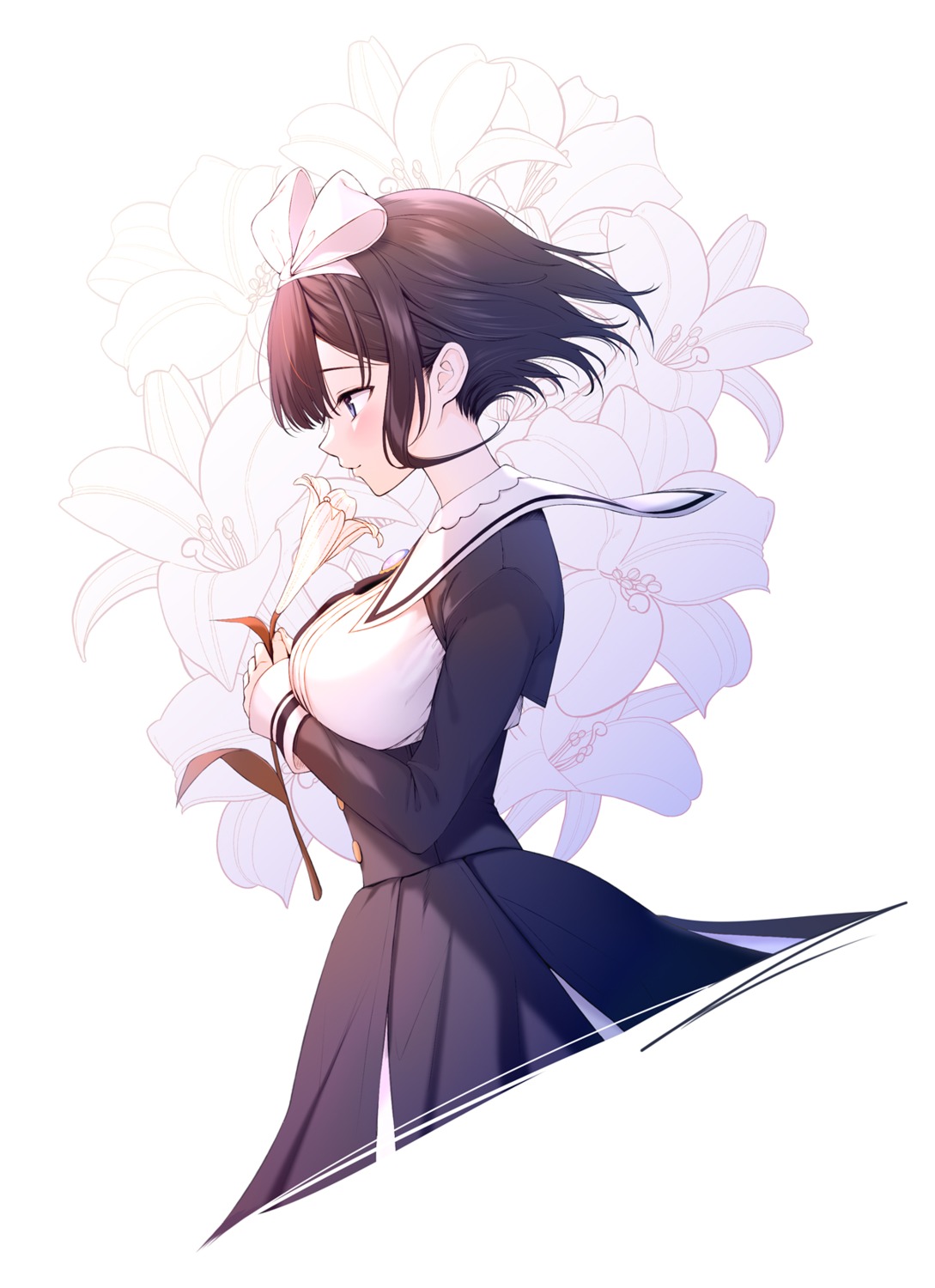 breast_hold, iriam, nakamine_lily, re:shimashima, seifuku